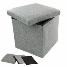 TRIXES Grey Ottoman Storage