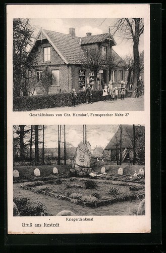 Postcard itzstedt business - itzstedt,,