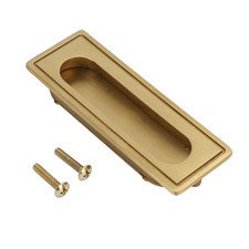 Brass Recessed Furniture Handle Kitchen Cupboard Cabinet Wardrobe Drawer Pulls