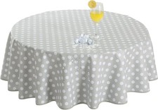 Romanstile small round Table Cloth PVC 120 cm wipe 47.2 inch (Round), Grey 