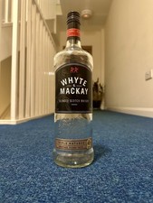 Empty Whyte & Mackay Blended Scotch Whisky 1.0L Glass Bottle for Upcycling/Craft