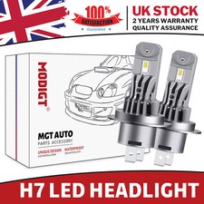 2X H7 LED Headlight Bulbs 70W 16000LM White Hi-Lo Beam For Vauxhall Vectra MK2/C