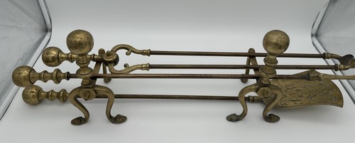 Ornate brass fireplace