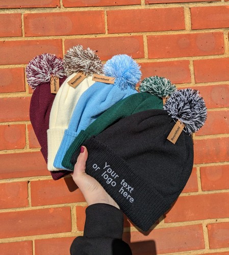 Custom embroidered bobble - embroidered,