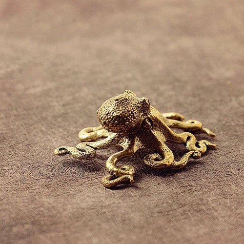 Brass octopus figurine - brass,