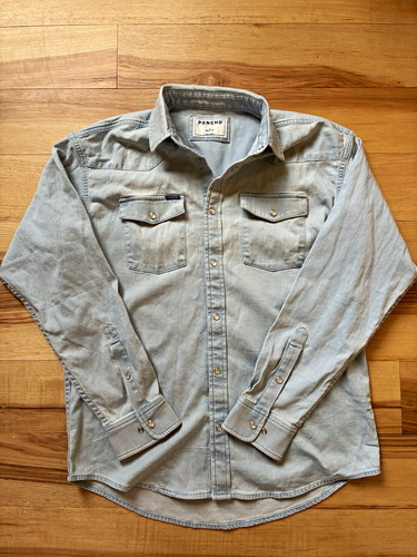 Poncho men light blue - men’s,