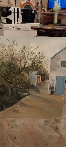 Unframed oil board of - oil, on