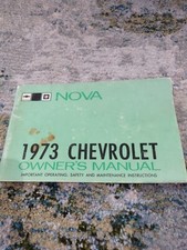 1973 Chevy Nova Owners Manual