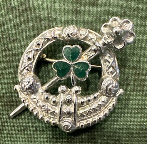 Antique chrome enamel lucky - &,