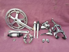 Shimano Dura-Ace Ultegra Tricolor 105 bar end shifters 2x7 spd TT bike groupset.