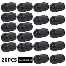 20X Alloy Wheel Nuts Black