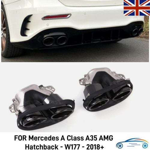 Gloss black quad - exhaust, tips