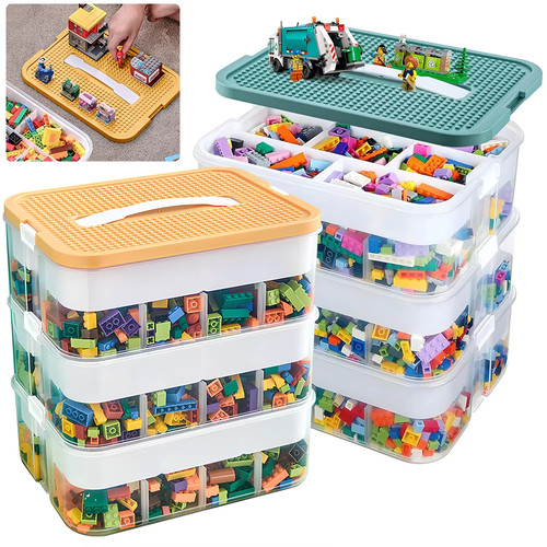 Stackable tier storage - 3-tier, boxes
