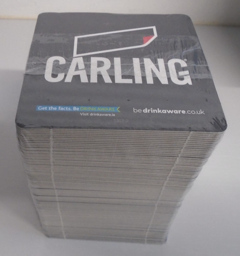 Carling beer mats - carling, pack