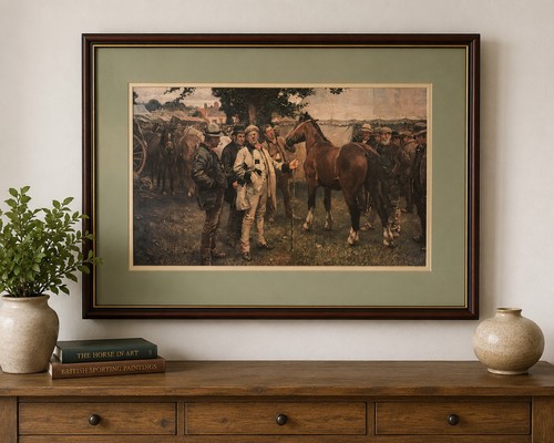 Large framed horse fair - framed,