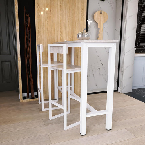 Bar table and chairs - table,