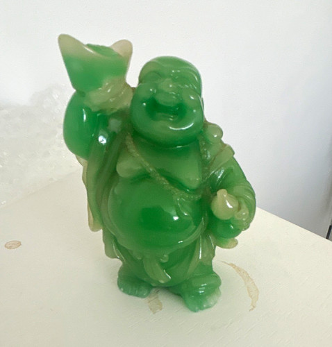 Green laughing buddha - green,
