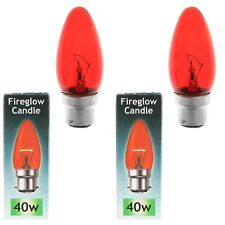 40W Bayonet Cap Red Fireglow