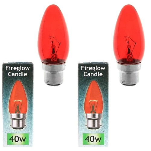 40w bayonet cap - red, fireglow