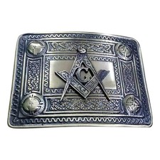 Antique Masonic Kilt Belt Buckle – Classic Symbol of Freemasonry & Tradition