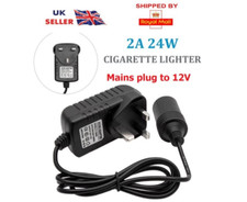 Car Cigarette Lighter 240V  Mains Plug to 12V, 2A DC Socket Adapter , Converter.