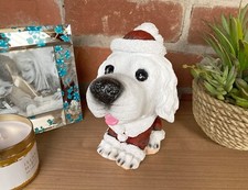 Golden Retriever Ornament Puppy statue Pets sculpture Santa Christmas gift décor