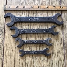 4 Vintage Austin Whitworth Spanners 1/2” To 1/8” W.