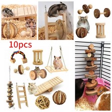 10 Pcs/Set Of Wooden Hamster