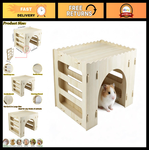 Large wooden rabbit - large, hideout