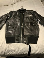 Men leather jacket - leather,