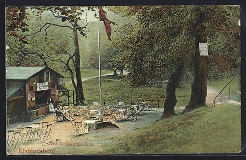 Postcard klampenborg café - postcard, &