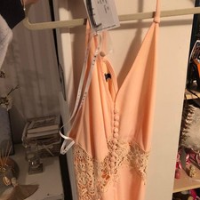 jarlo peach maxi dress lace