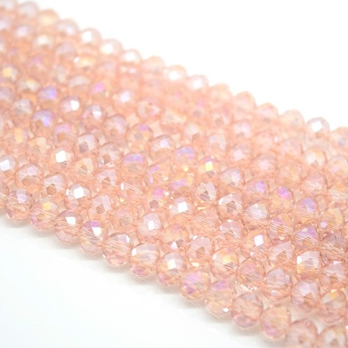 Faceted rondelle crystal glass - rondelle,