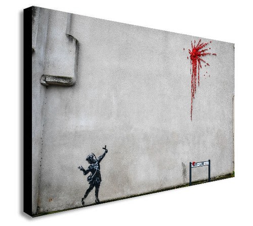 Banksy valentine canvas - banksy,
