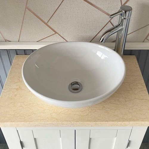 White bathroom cloakroom sink - bathroom,
