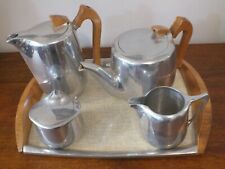 Vintage Picquot ware 5 piece set including tray. Good Condition