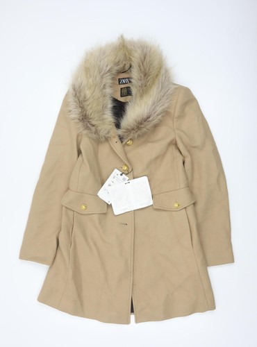 Zara women beige wool - s,