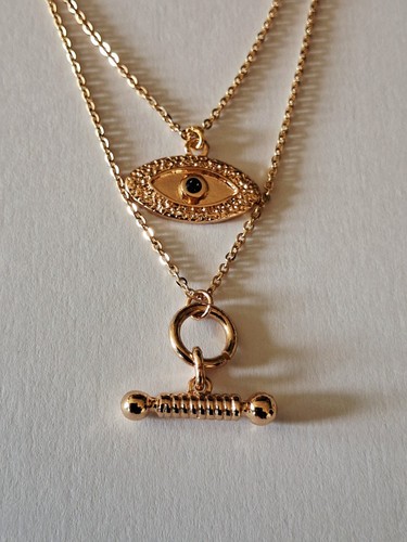 Gold tone double layer - gold-tone, double-layer