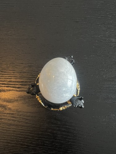 Natural celestite crystal egg - celestite,