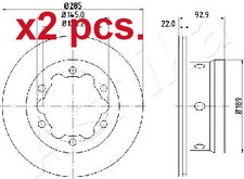 X2 PCS REAR BRAKE DISC ROTOS