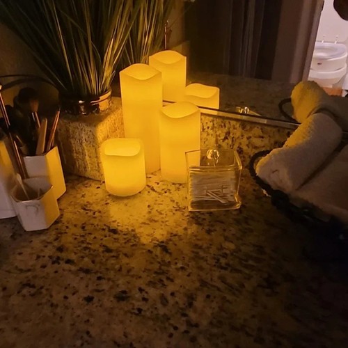 Led flameless pillar candles - led,