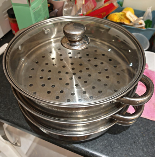 Tier stainless steel steamer - 2-tier,