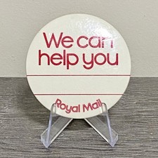 Vintage Royal Mail “We Can Help You” Collectible Pin Badge Button Postman Rare