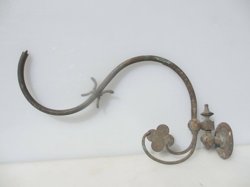 Victorian brass wall light - wall,