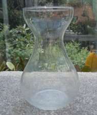 Vintage Clear Glass Hyacinth Bulb Vase 14.5cm Tall