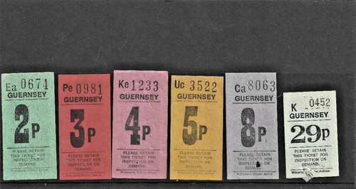 Guernsey bus tickets various - bus,