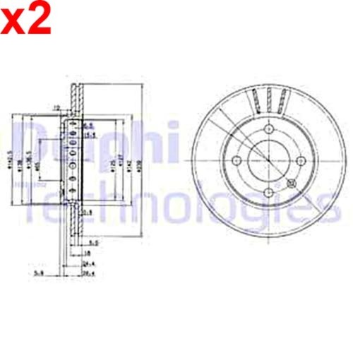 Brake disc delphi fits vw - disc,