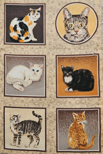 Cat fabric panel - cat,