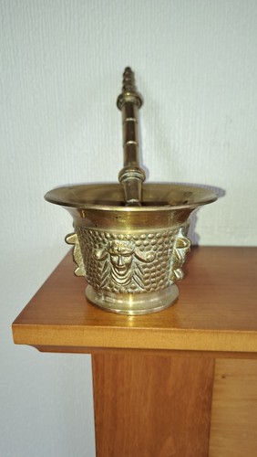 Vintage solid brass pestle - solid, &
