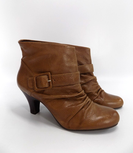 Faith brown boots block heel - faith,